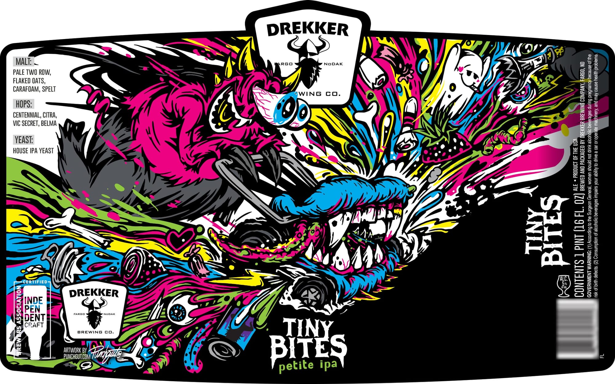 Tiny Bites by Drekker Brewing Co. - beer label