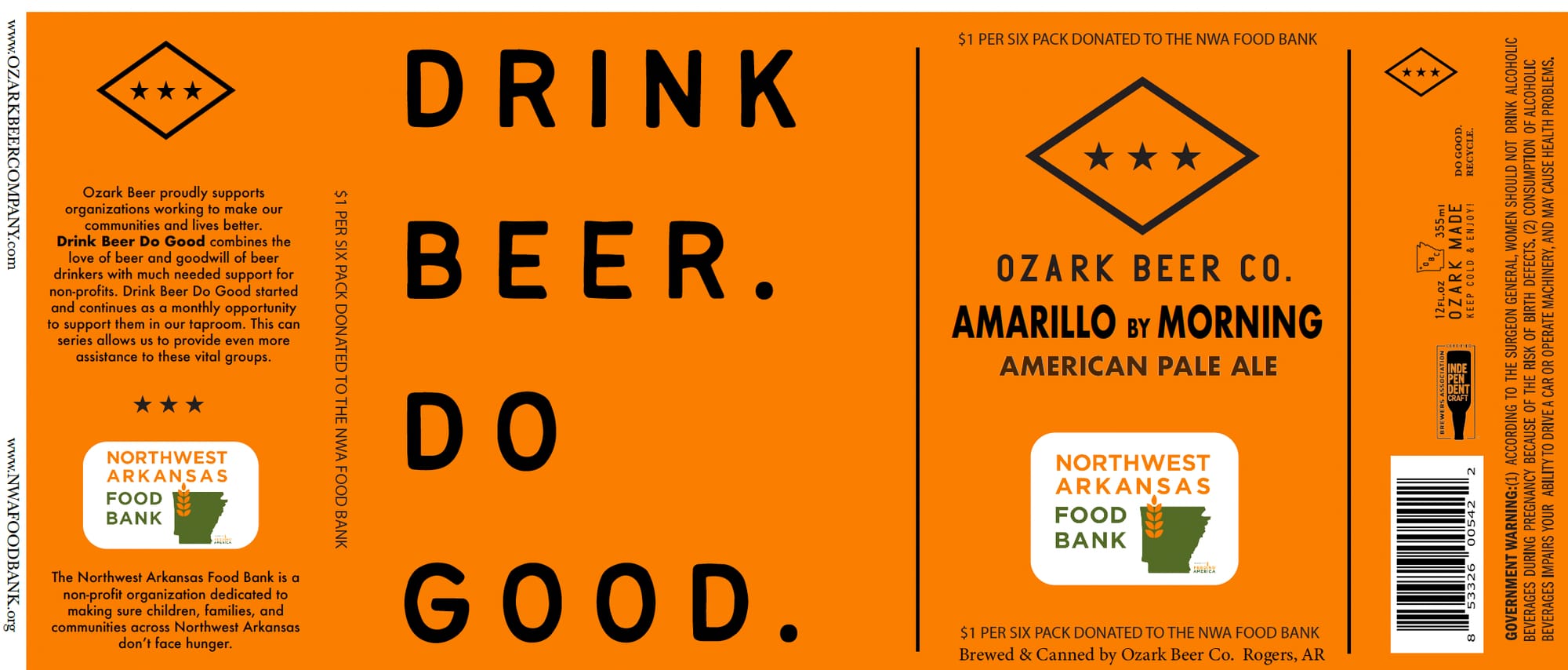 Drink Beer Do Good by Ozark Beer Co. - beer label