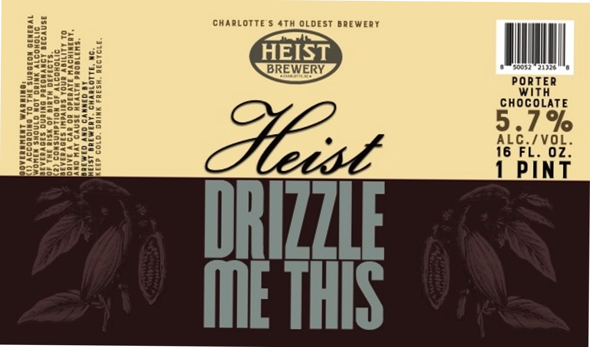 Drizzle Me This by Heist Brewery - beer label