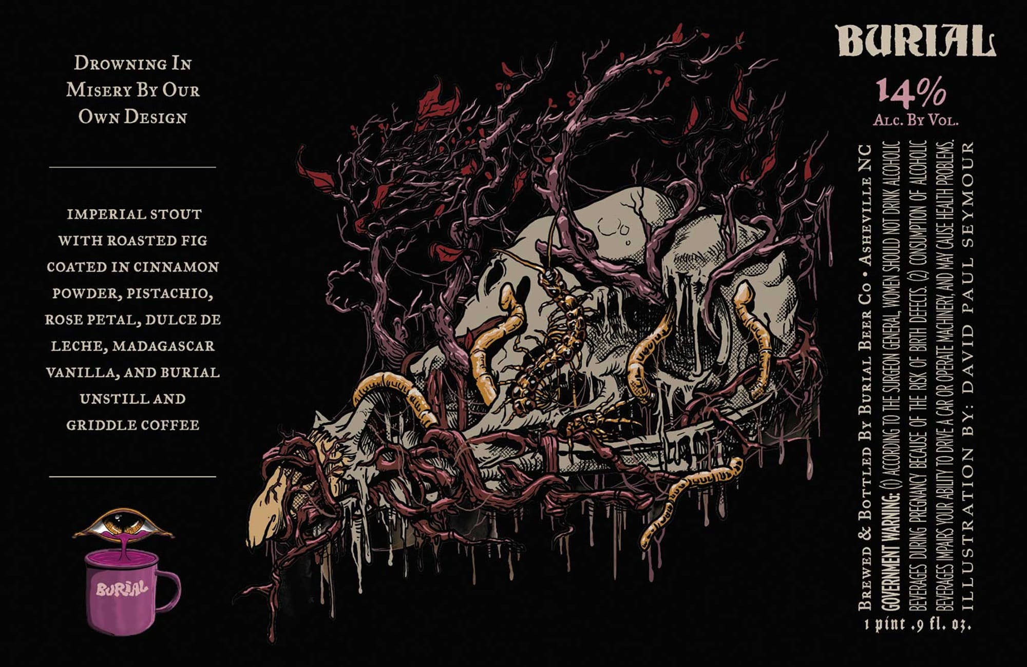 Drowning In Misery By Our Own Design by Burial Beer Co. - beer label