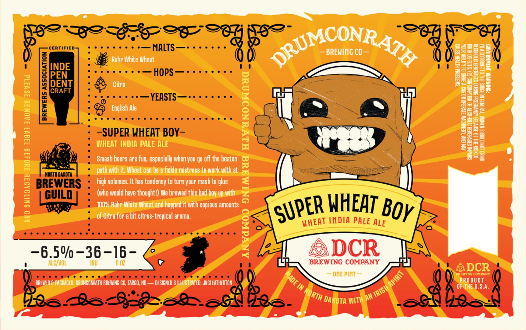 Super Wheat Boy by Drumconrath Brewing Co. - beer label