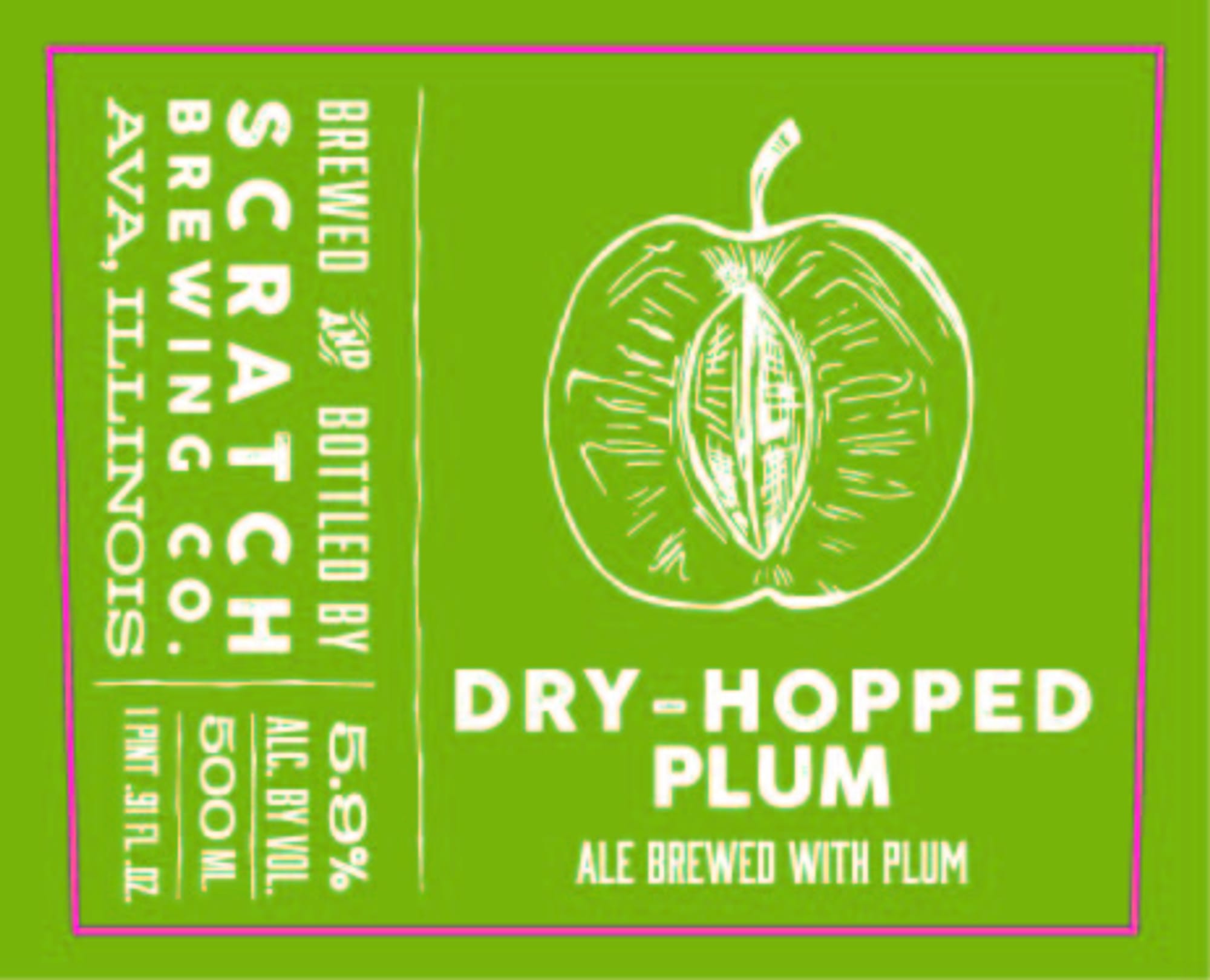 Dry-Hopped Plum by Scratch Brewing Co. - beer label