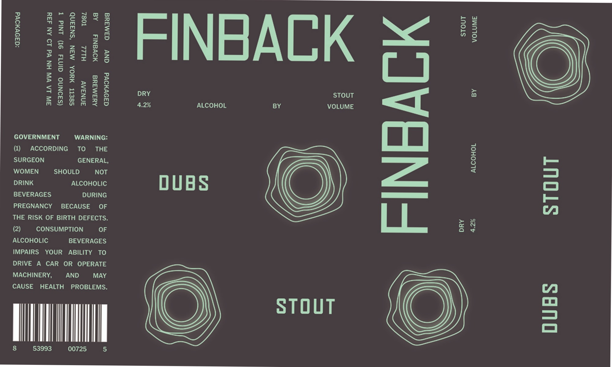 Dubs by Finback Brewery - beer label