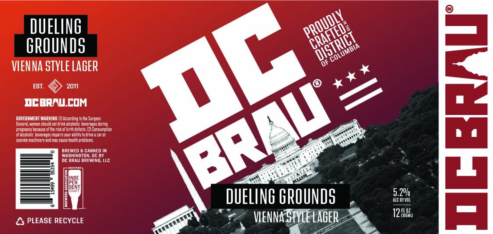 Dueling Grounds by DC Brau - beer label