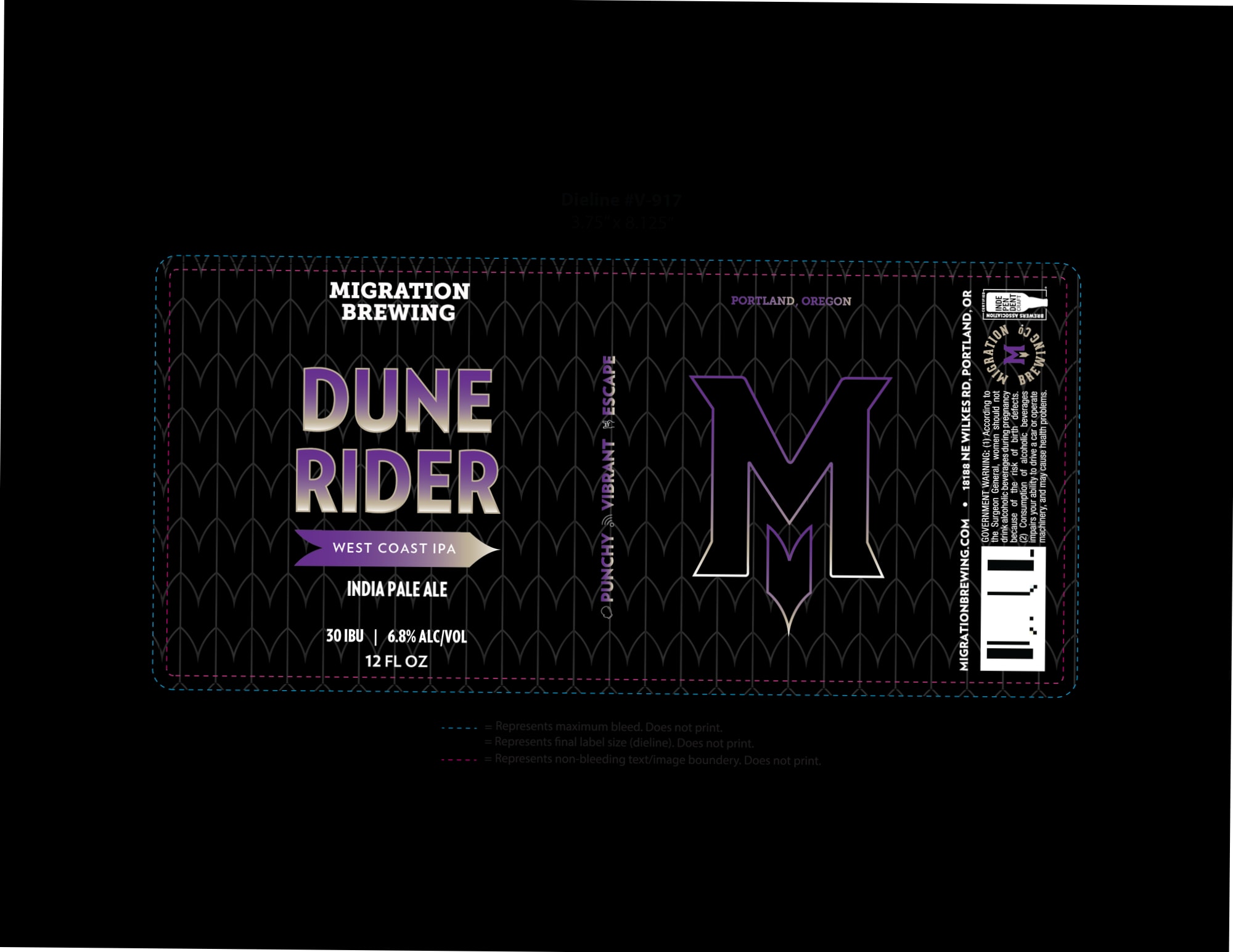 DUNE RIDER WEST COAST IPA - beer label