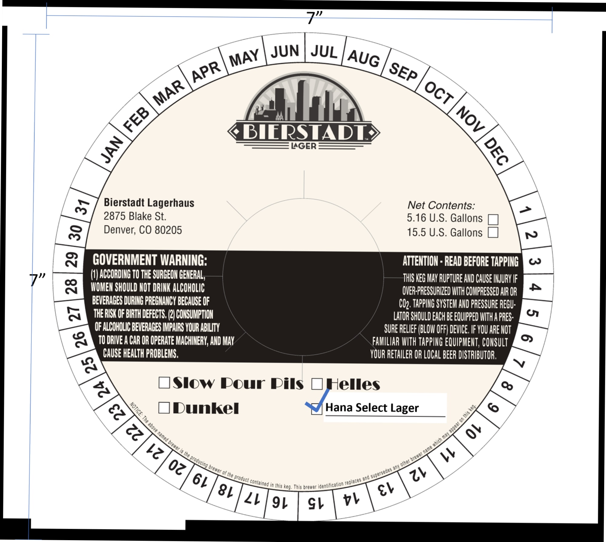 Dunkel by Bierstadi Lagerhaus - beer label