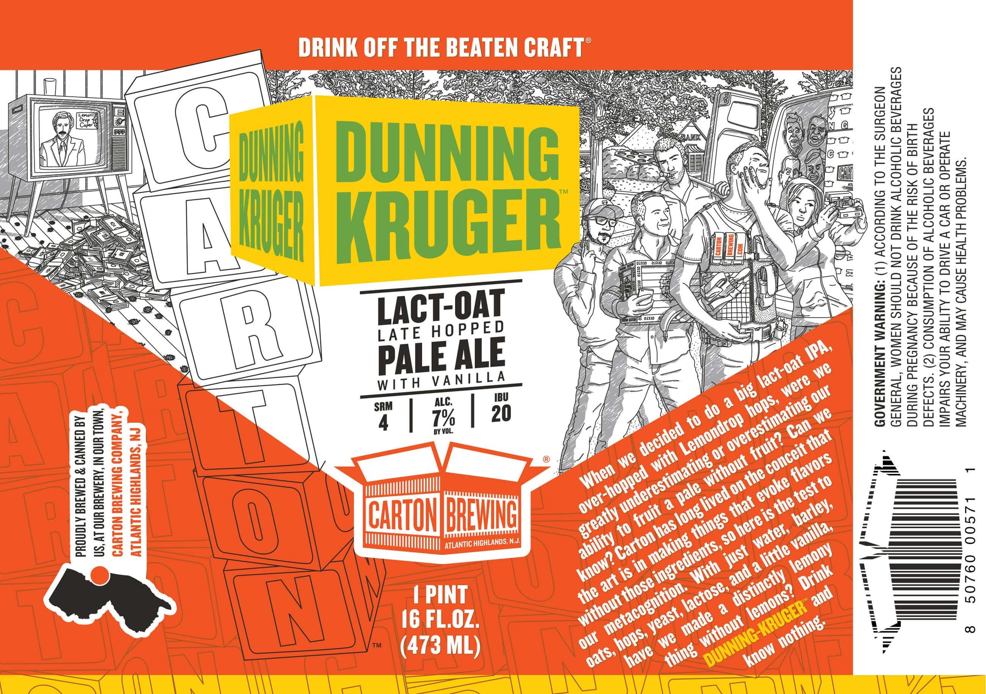 Dunning Kruger Lacto-Pale Ale by Carton Brewing - beer label