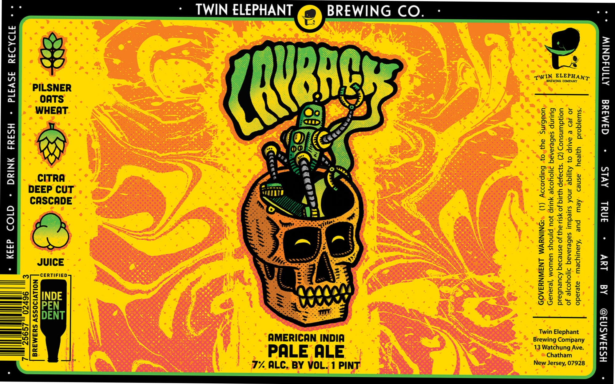 Durage by Twin Elephant Brewing Co. - beer label