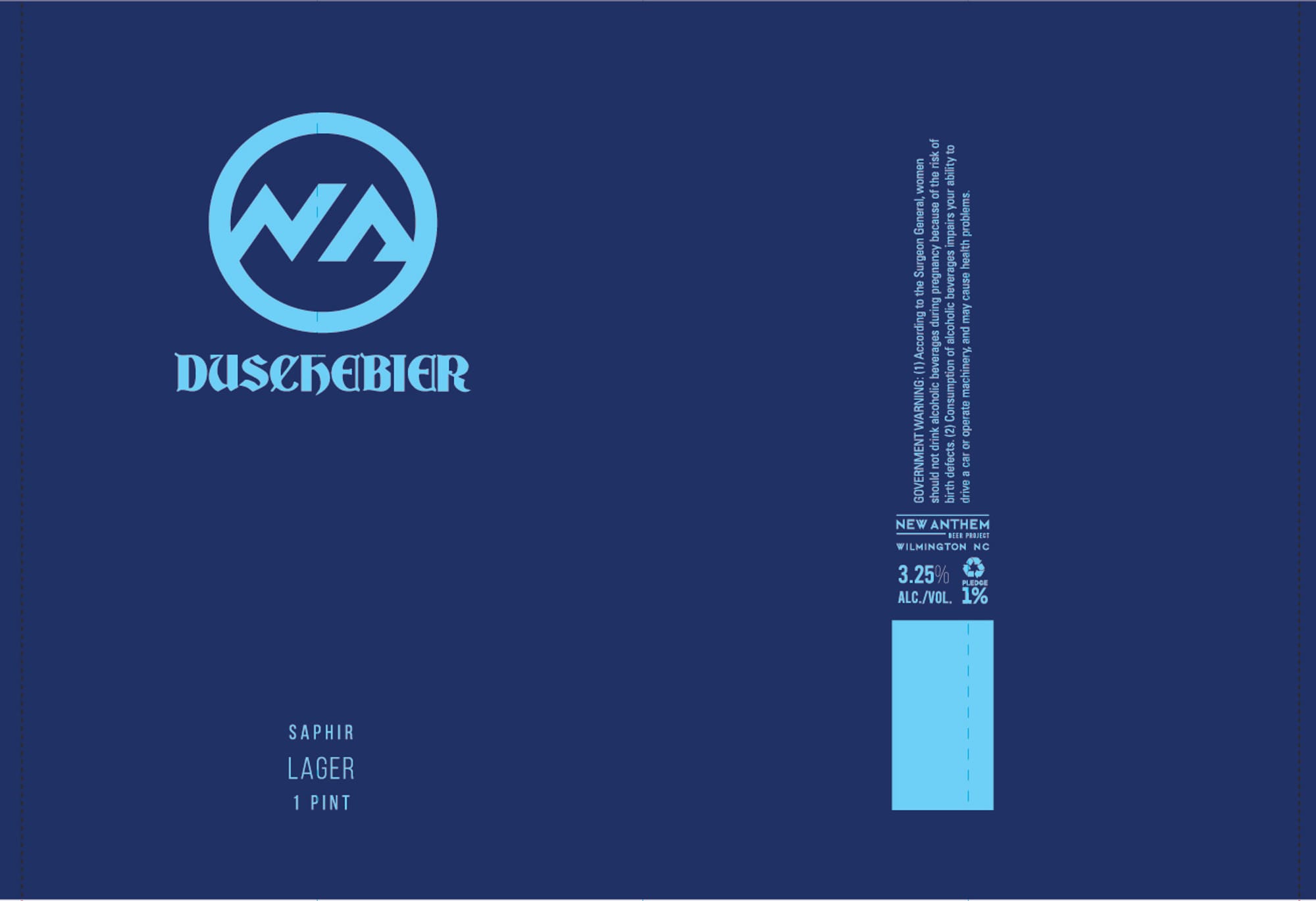 Duschebier by New Anthem Beer Co. - beer label