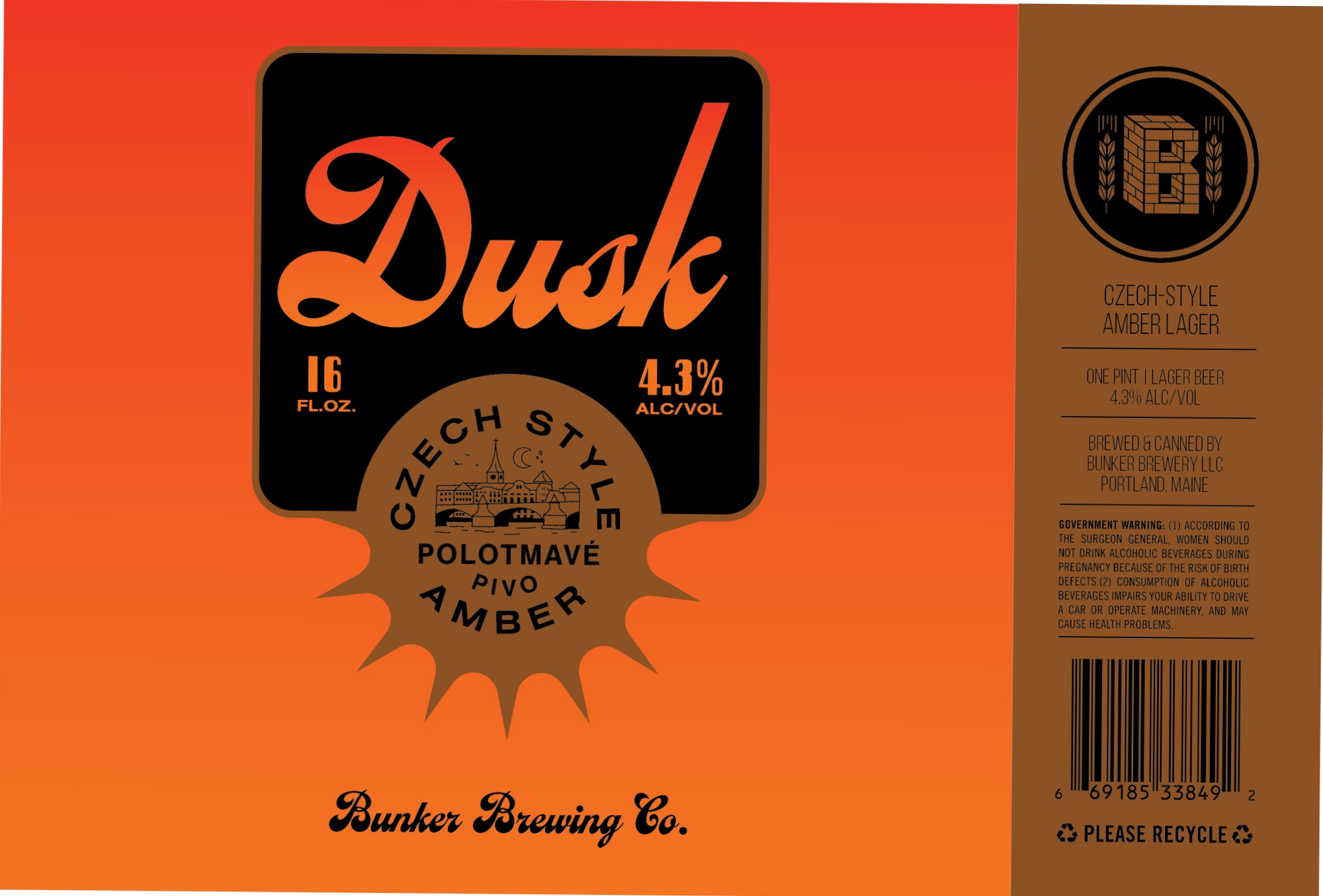 Dusk by Bunker Brewing Co. - beer label