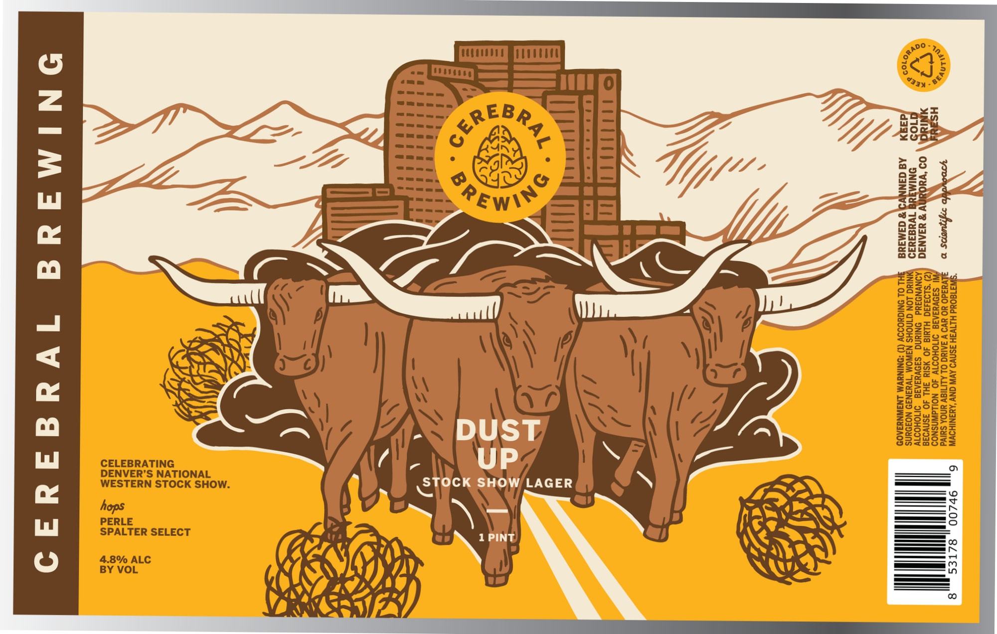 Dust Up by Cerebral Brewing - beer label