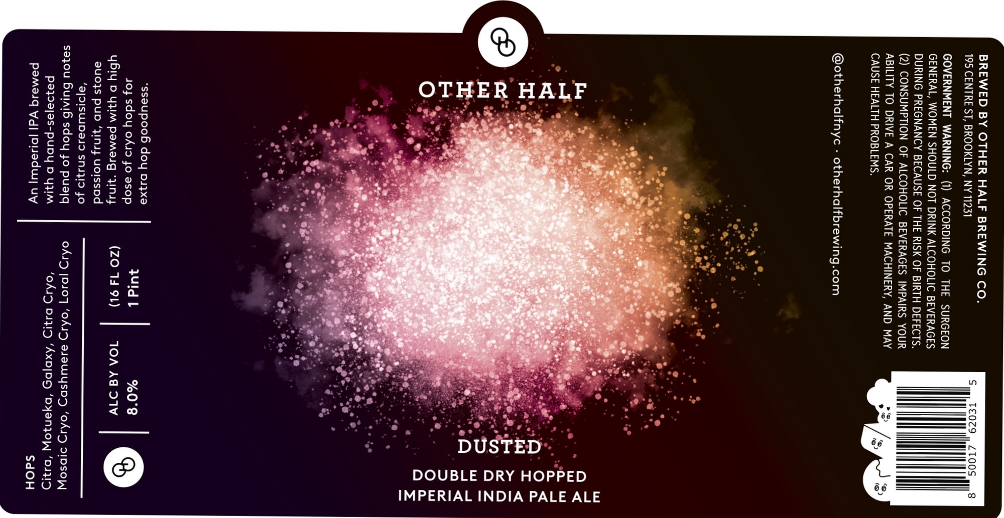 Dusted by Other Half Brewing - beer label