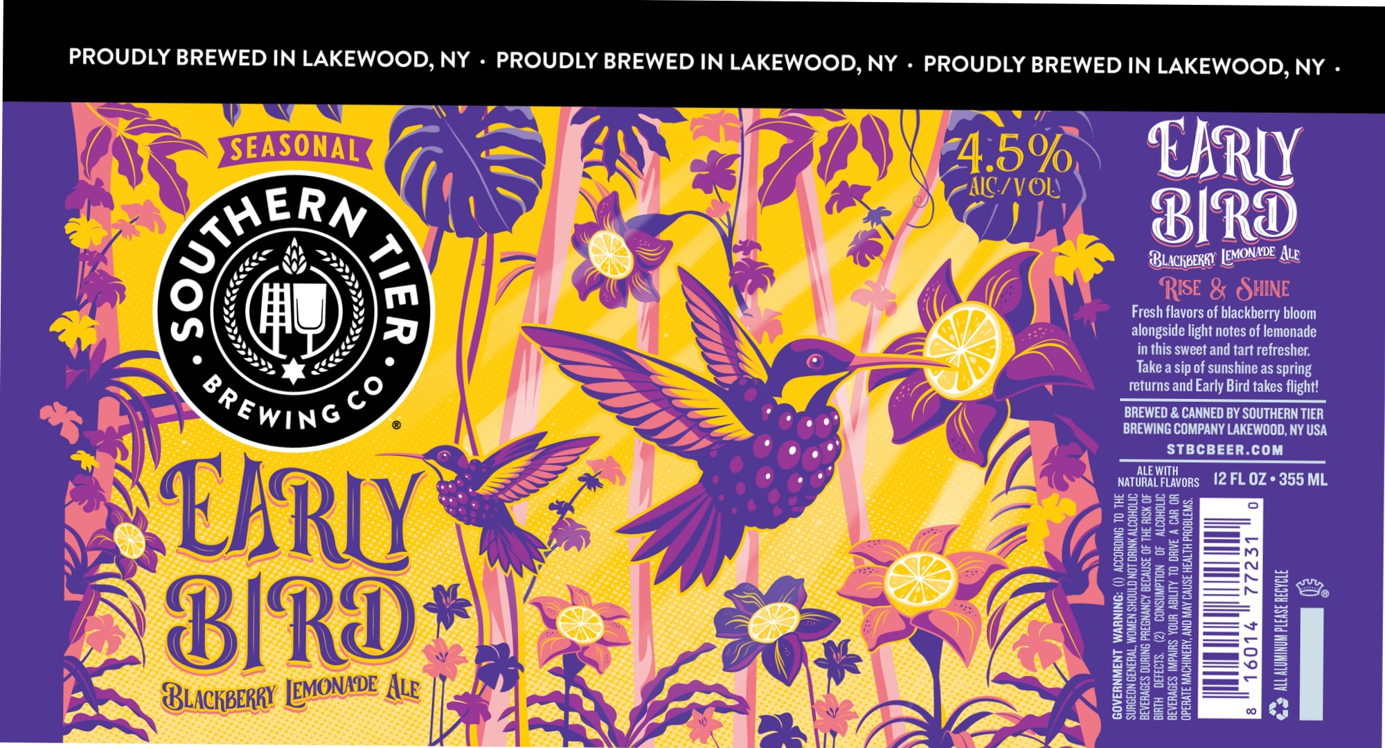 Early Bird by Southern Tier Brewing Co. - beer label