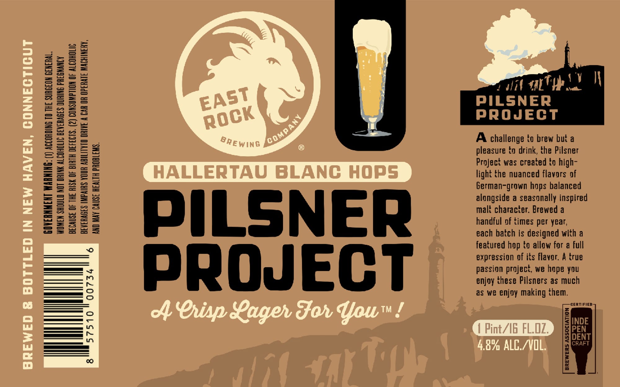 Pilsner Project by East Rock Brewing Company - beer label