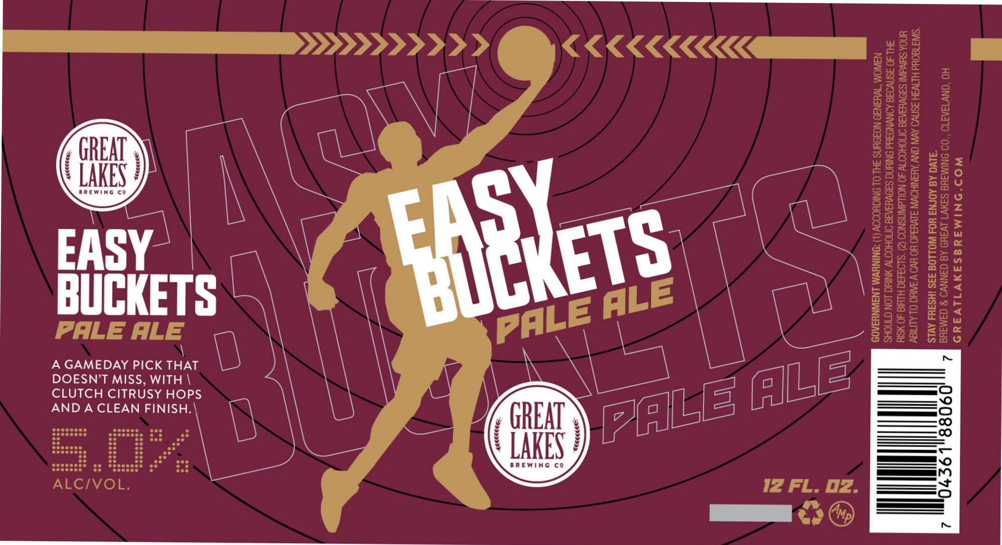 Easy Buckets Pale Ale by Great Lakes Brewing Co. - beer label