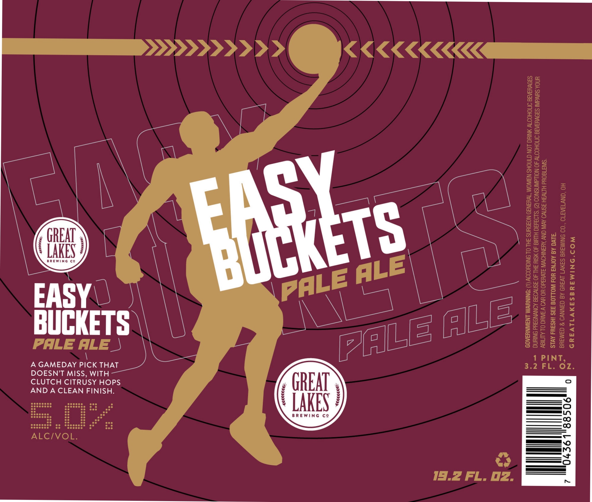 Easy Buckets Pale Ale by Great Lakes Brewing Co. - beer label
