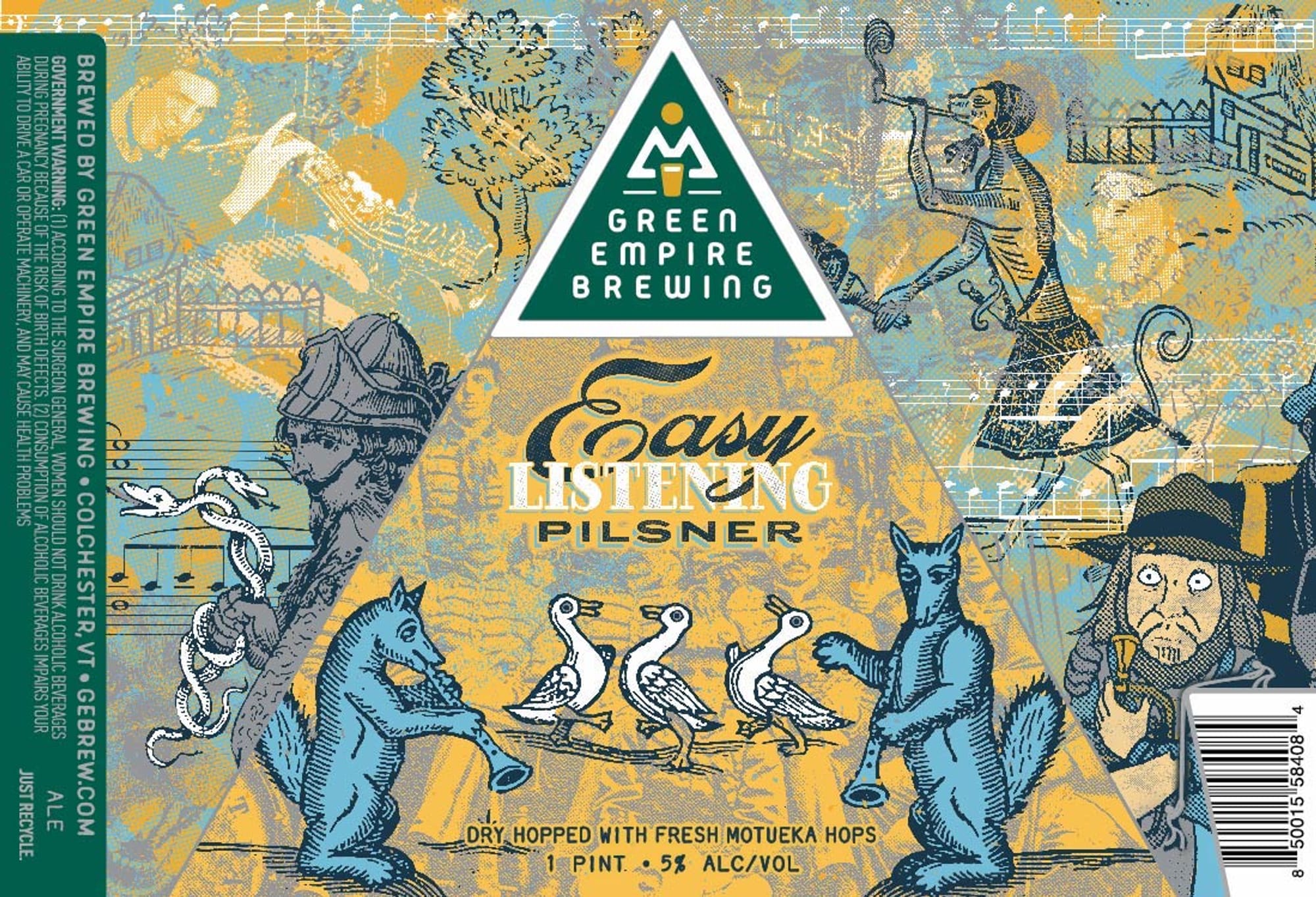 Easy Listening Pilsner by Green Empire Brewing - beer label