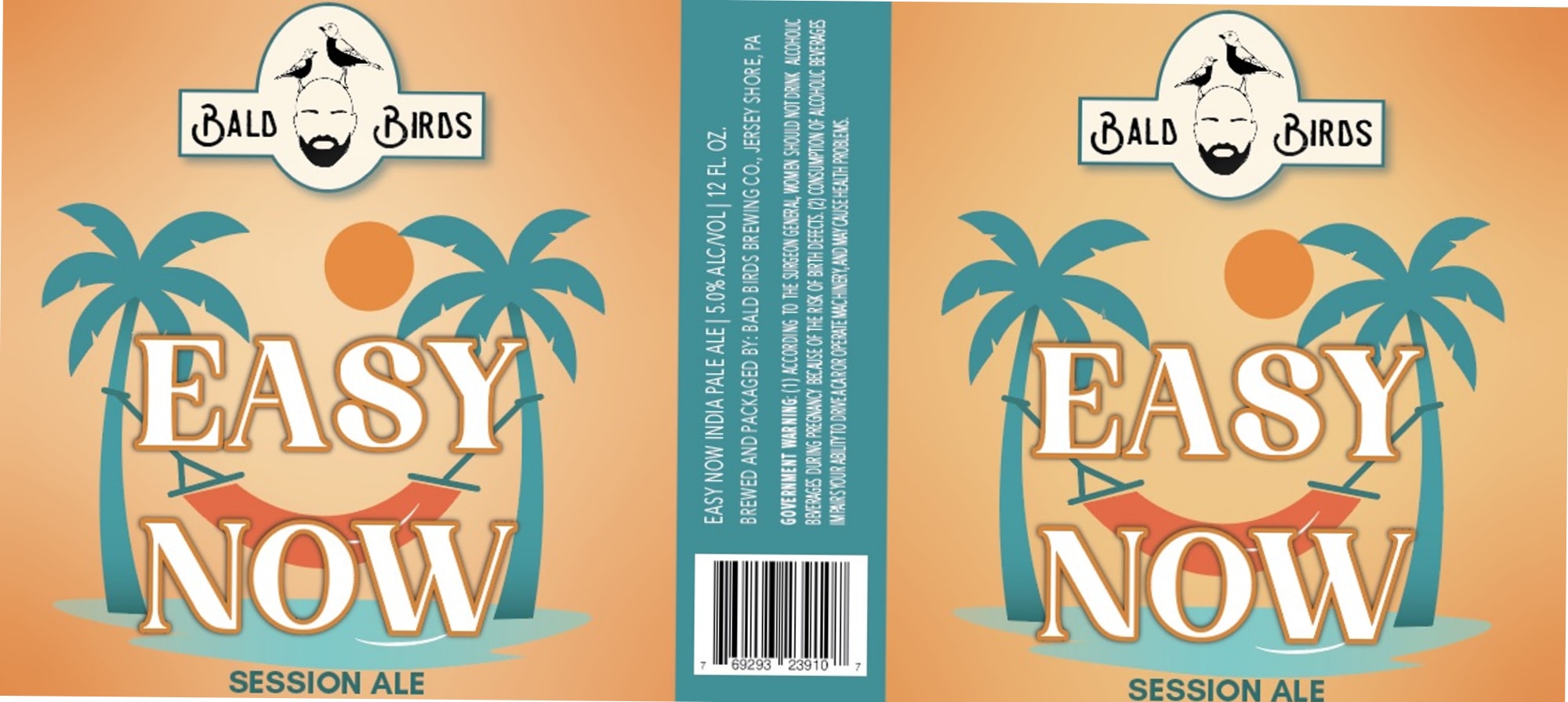 Easy Now by Bald Birds Brewing - beer label