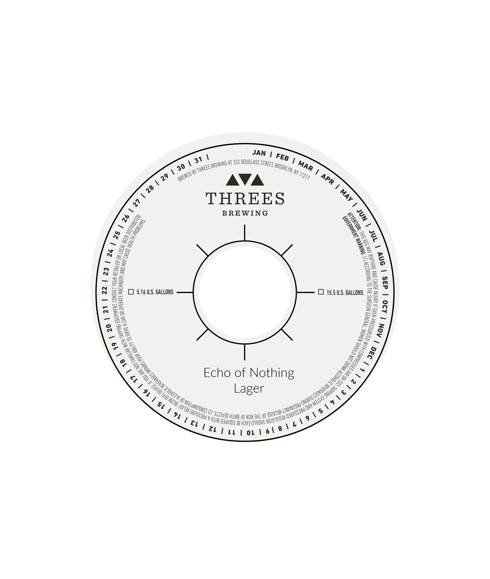 Echo of Nothing by Threes Brewing - beer label