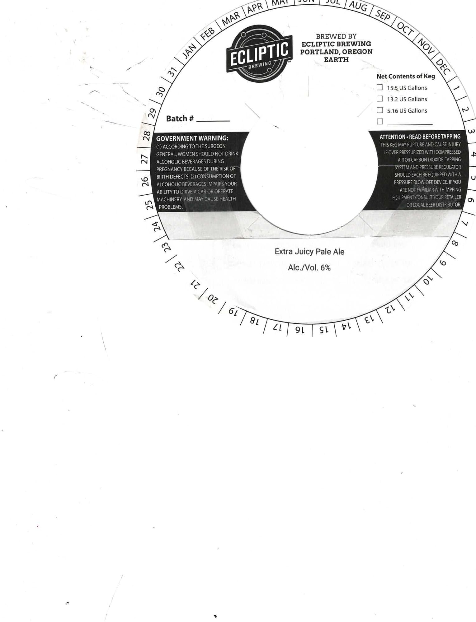 Orbital Dusk by Ecliptic Brewing - beer label