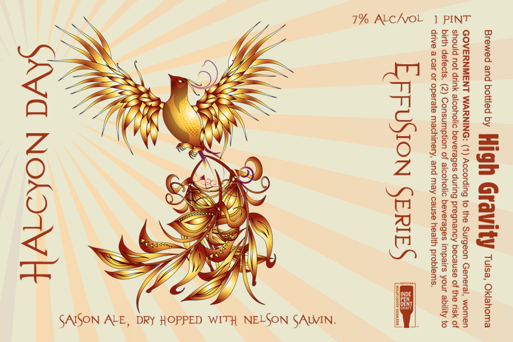 Effusion by High Gravity - beer label