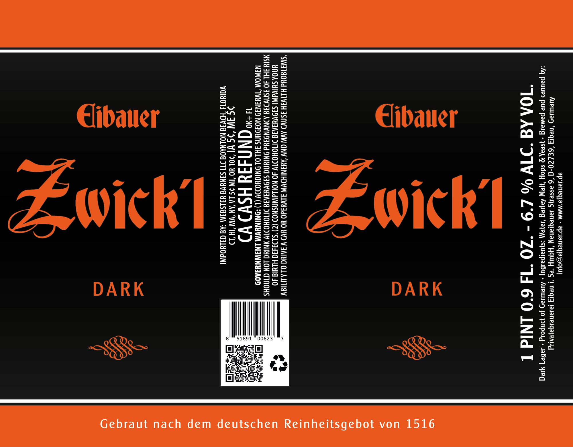 Eibauer Zwickl’ by Privatbrauerei Eibau - beer label