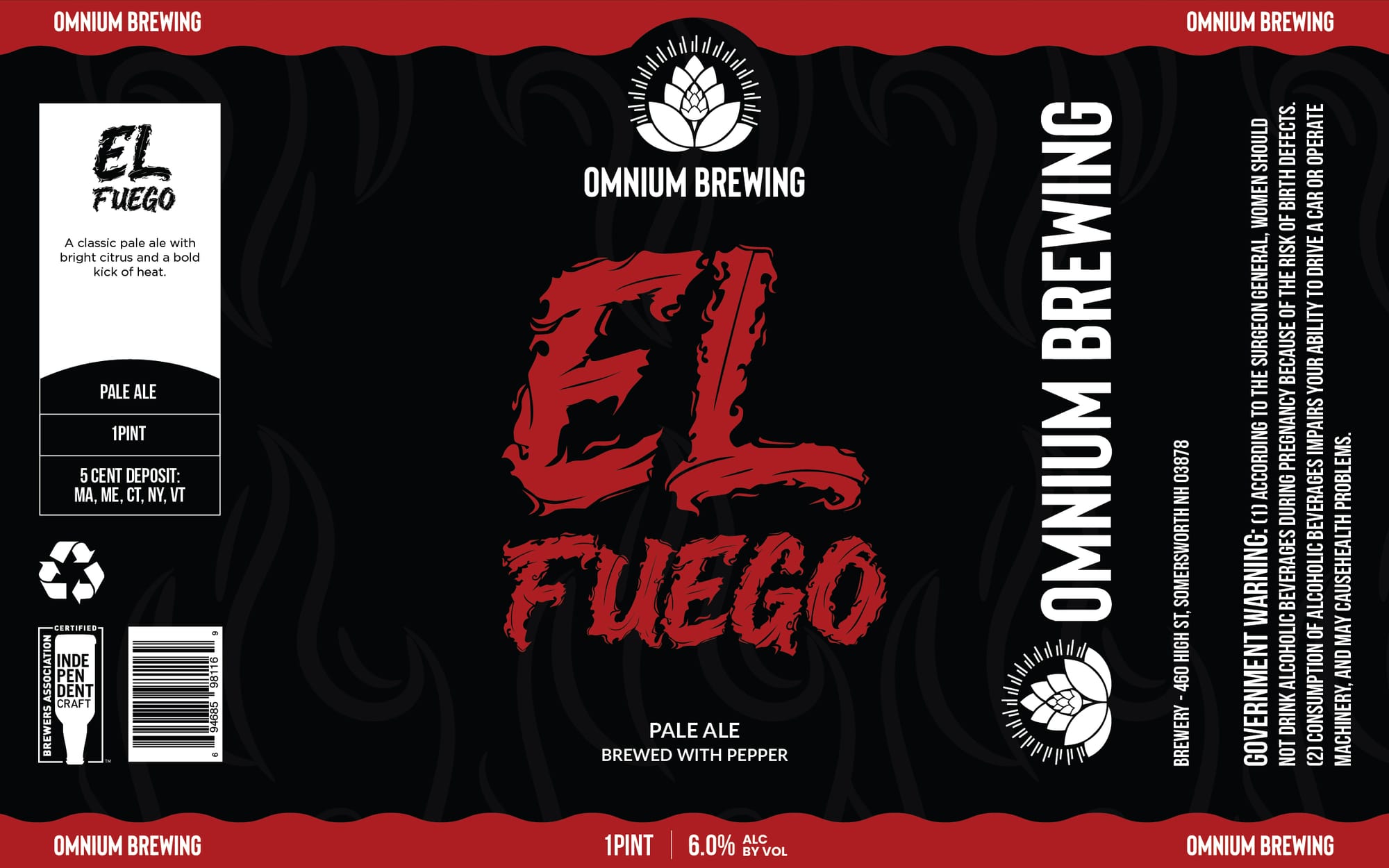 El Fuego by Omnium Brewing - beer label