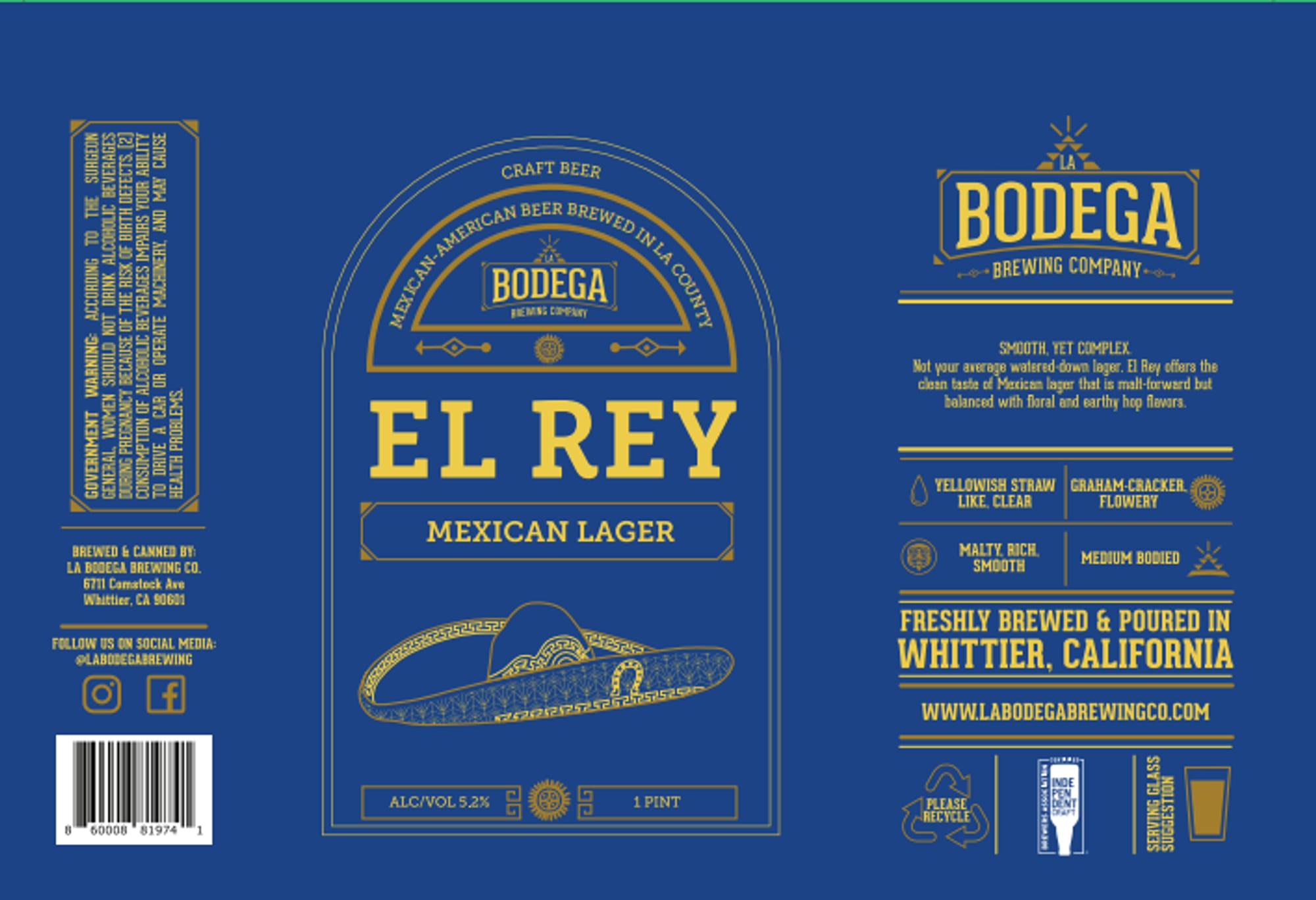El Rey by Bodega Brewing Company - beer label
