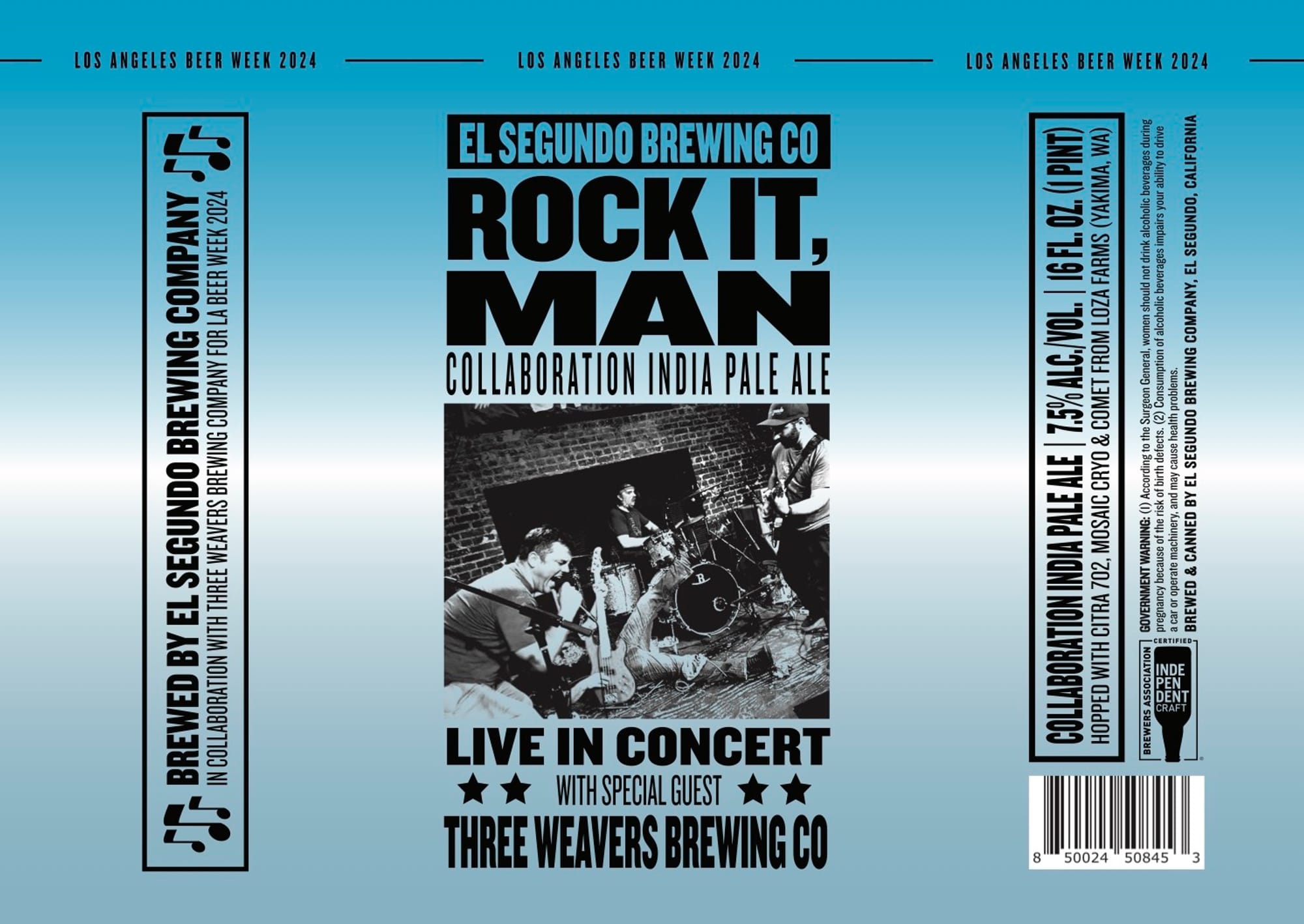 Rock It, Man by El Segundo Brewing Co. - beer label