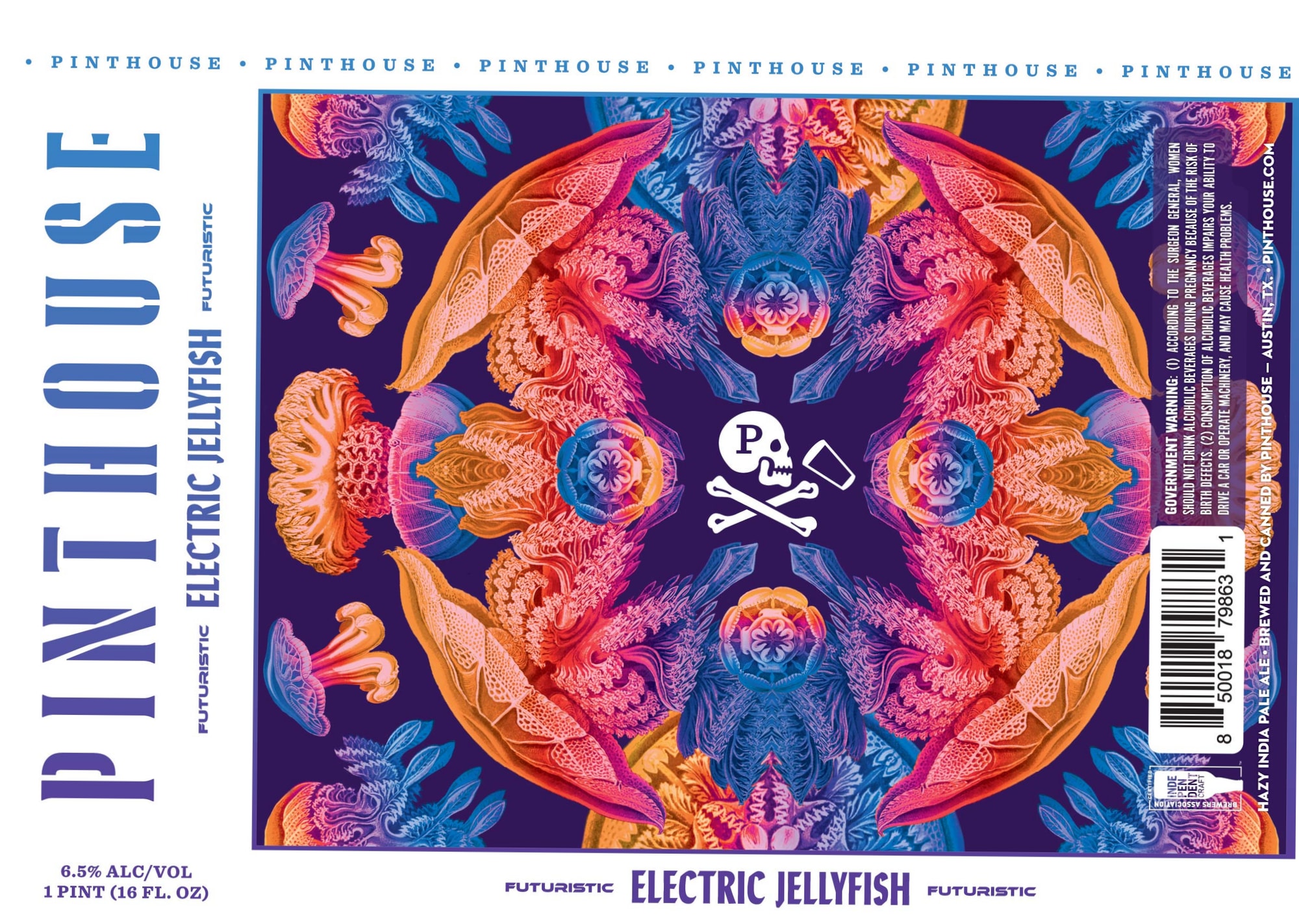 Electric Jellyfish by Pinthouse Pizza - beer label