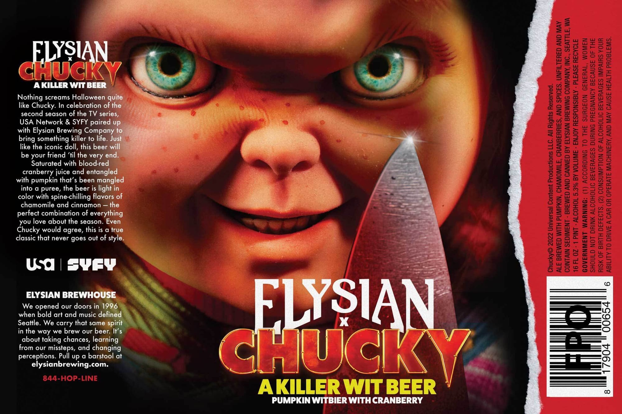 Chucky by Elysian Brewing - beer label