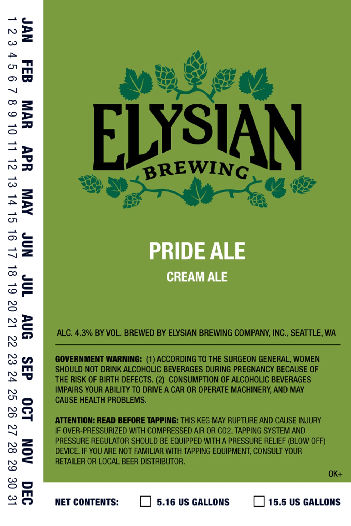 Pride Ale by Elysian Brewing - beer label