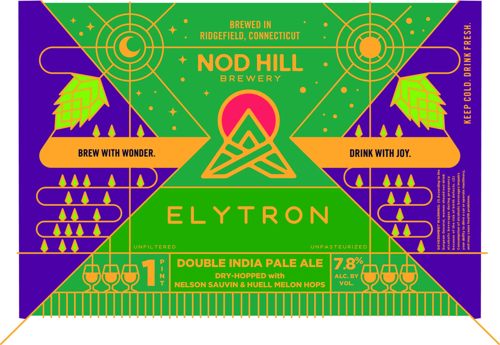 Elytron by Nod Hill Brewery - beer label