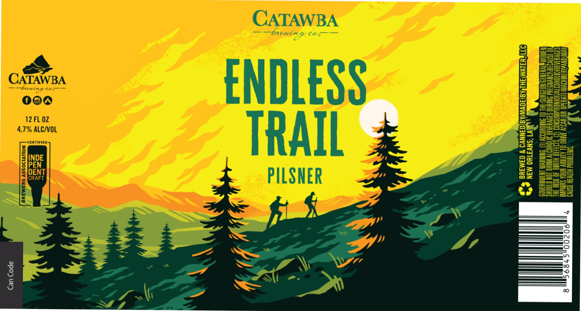 Endless Trail by Catawba Brewing Co. - beer label
