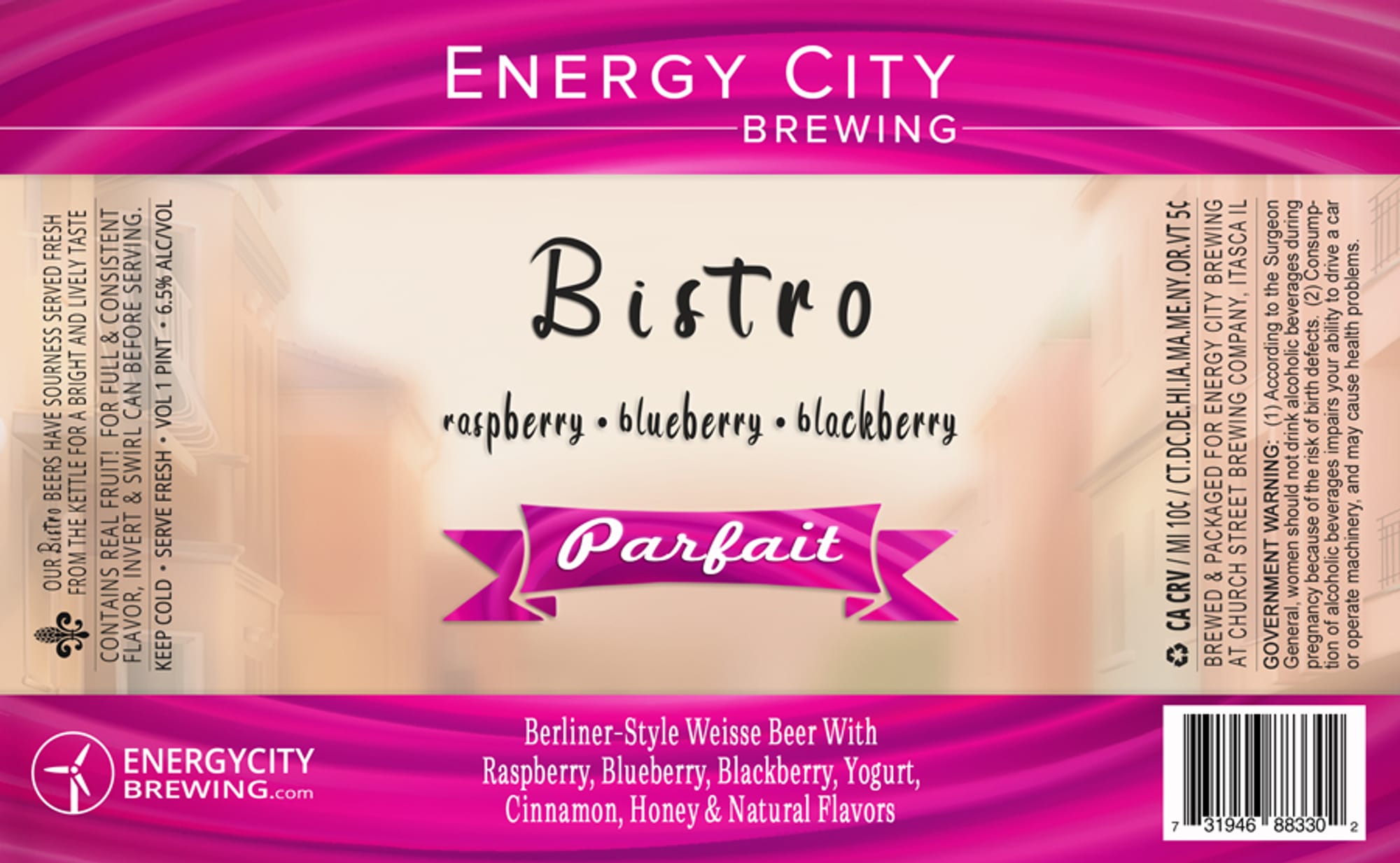 Bistro Parfait by Energy City Brewing - beer label