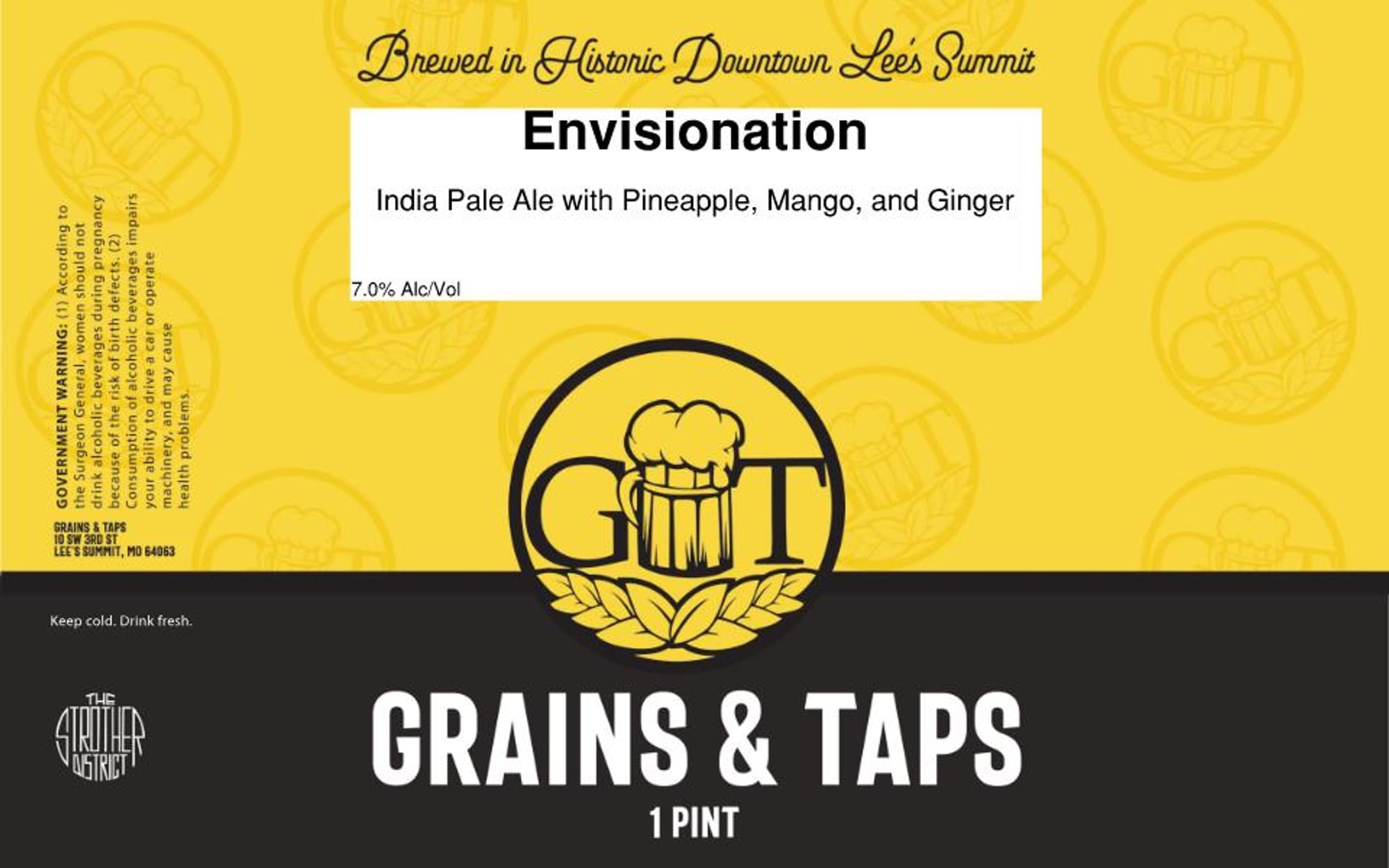 Envisionation by Grains & Taps - beer label