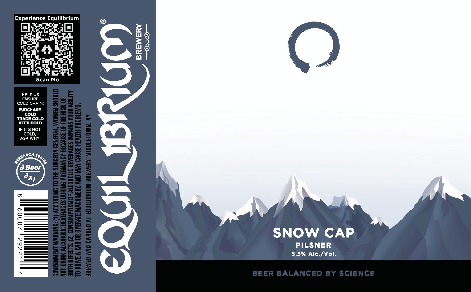 Snow Cap by Equilibrium Brewery - beer label