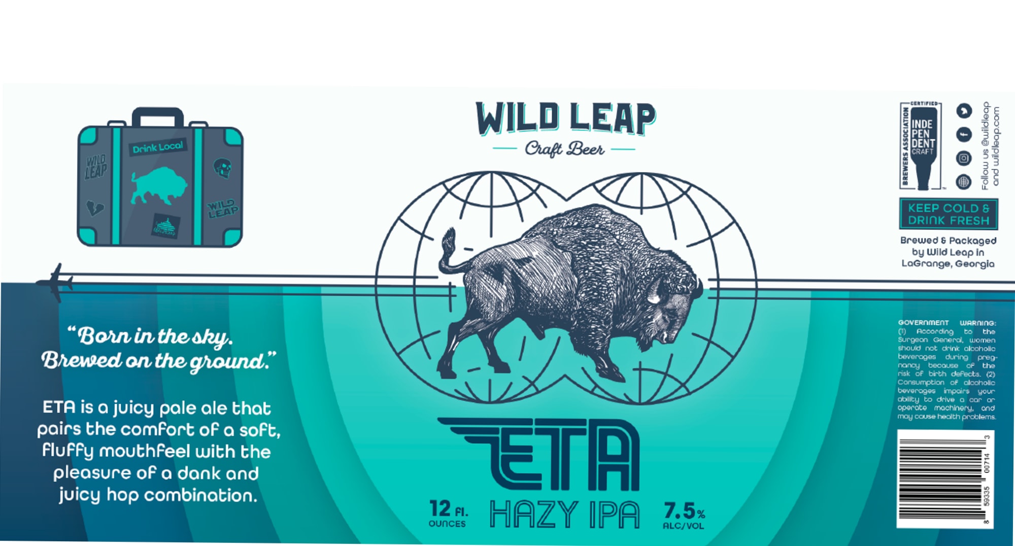 Eta Hazy IPA by Wild Leap - beer label