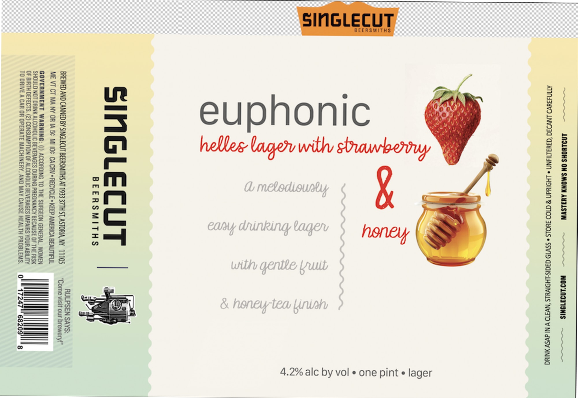Euphonic by SingleCut Beersmiths - beer label