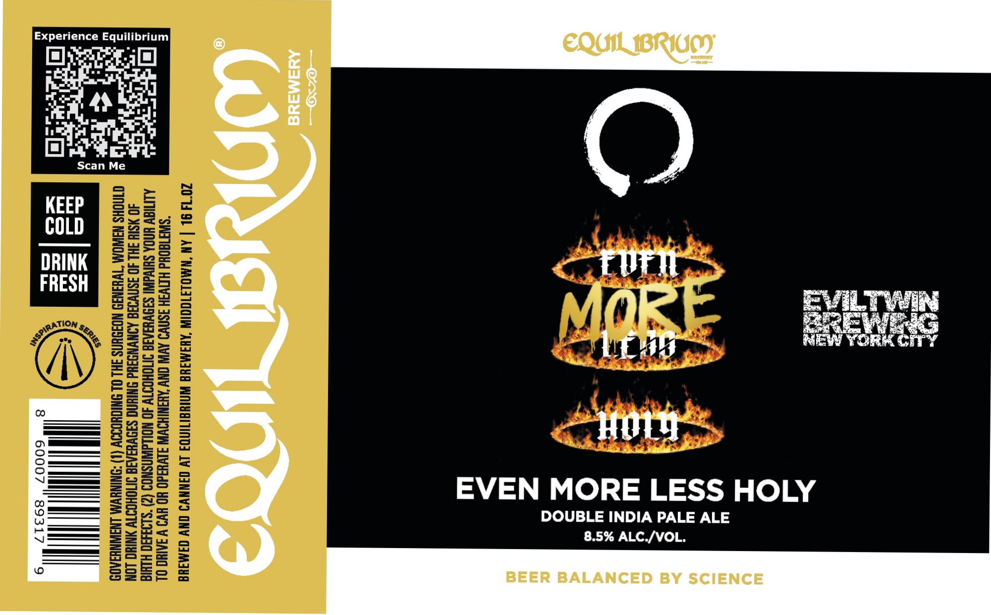 Even More Less Holy by Equilibrium Brewery - beer label