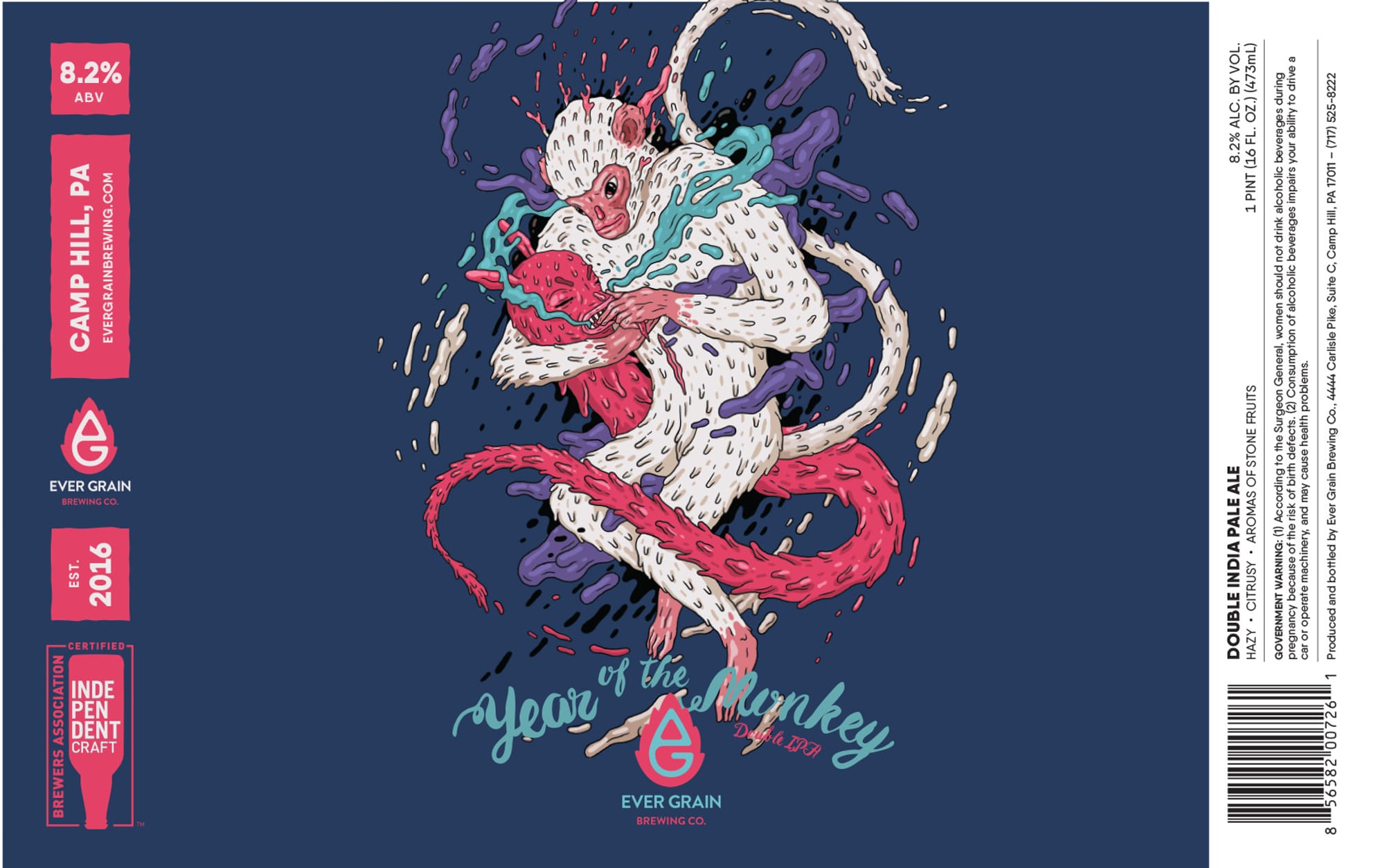 Year of the Monkey by Ever Grain Brewing Co. - beer label