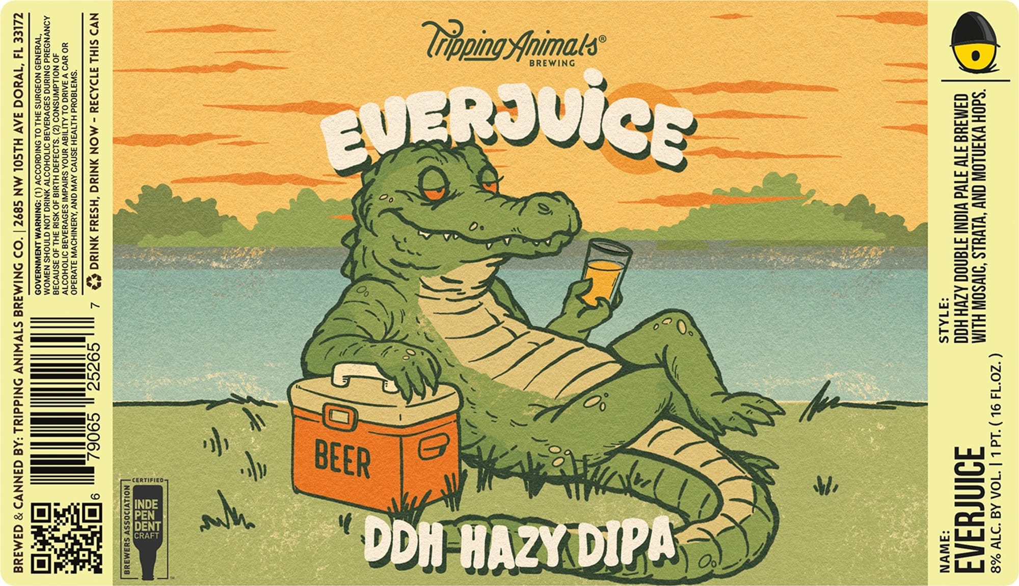 Everjuice by Tripping Animals Brewing - beer label