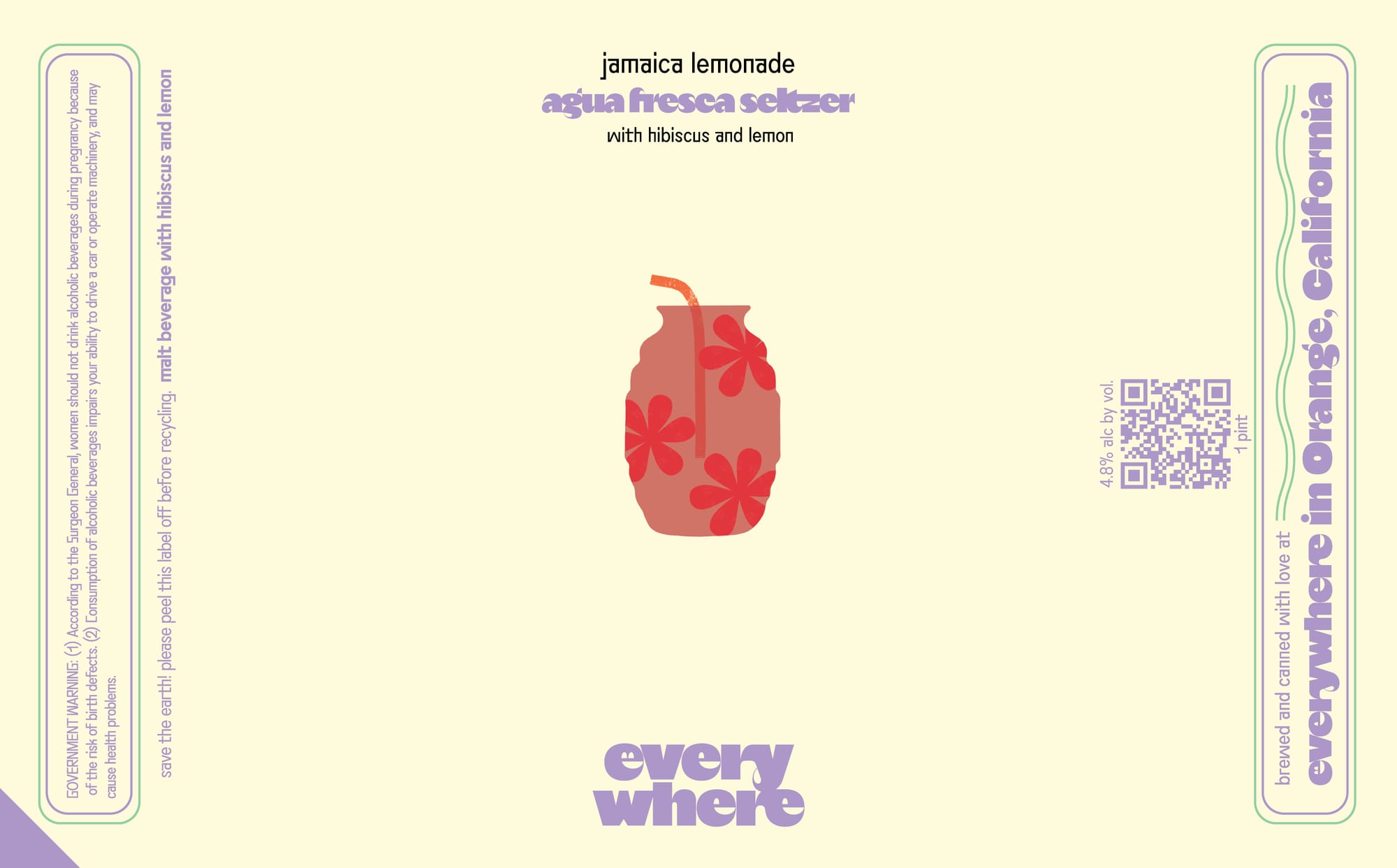 Jamaica Lemonade by Everywhere Brewing Company - beer label