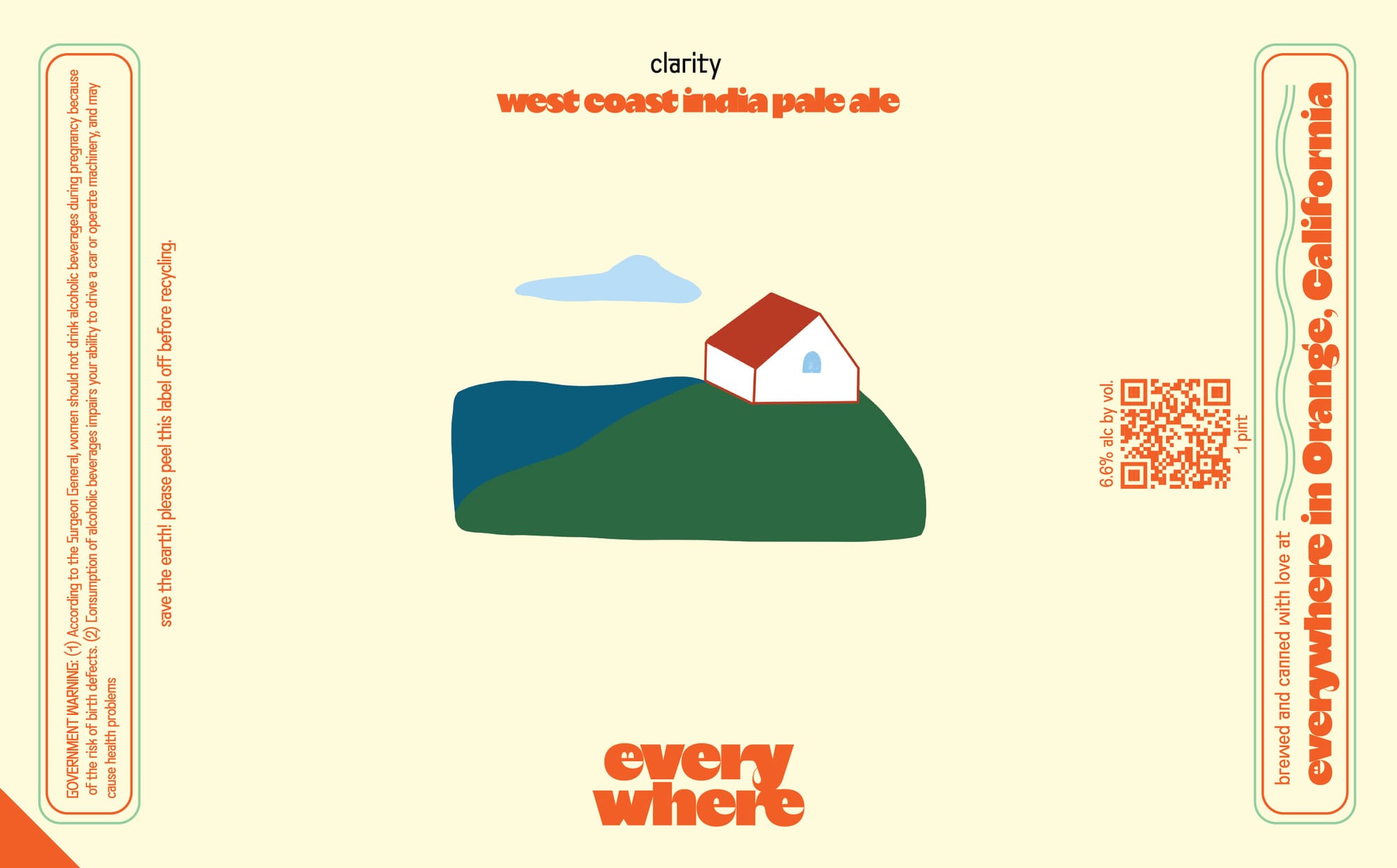 Clarity by Everywhere Brewing Co. - beer label