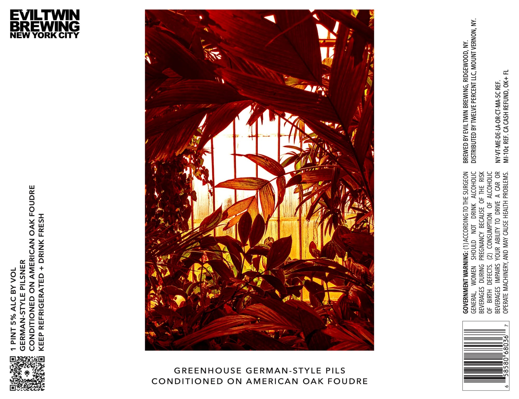 Greenhouse by Evil Twin Brewing - beer label