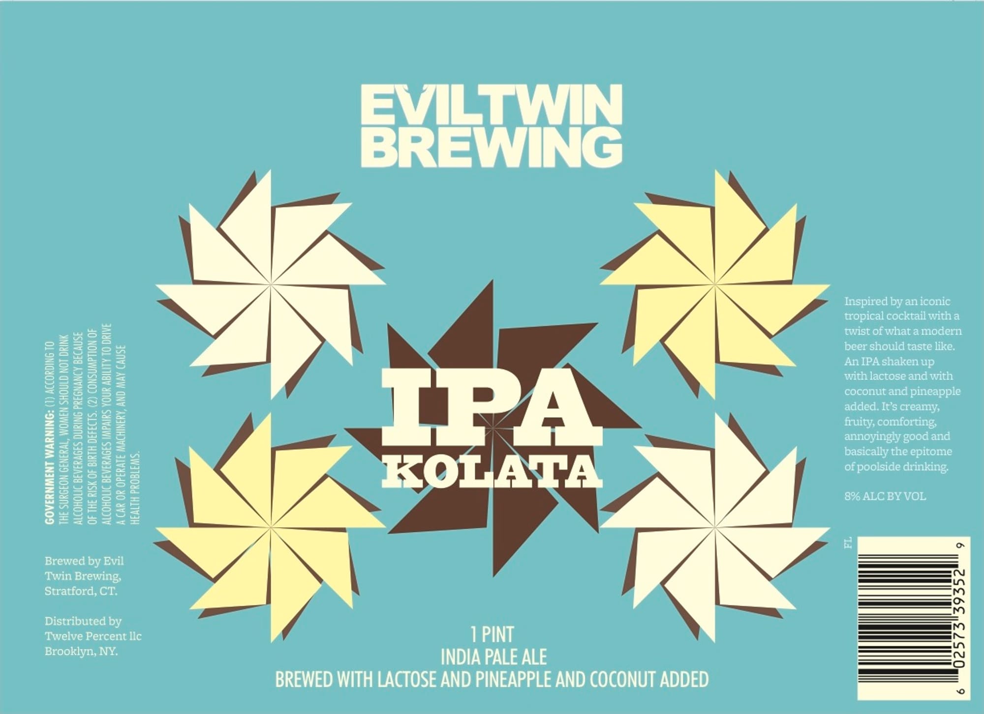 Kola IPA by Eviltwin Brewing - beer label