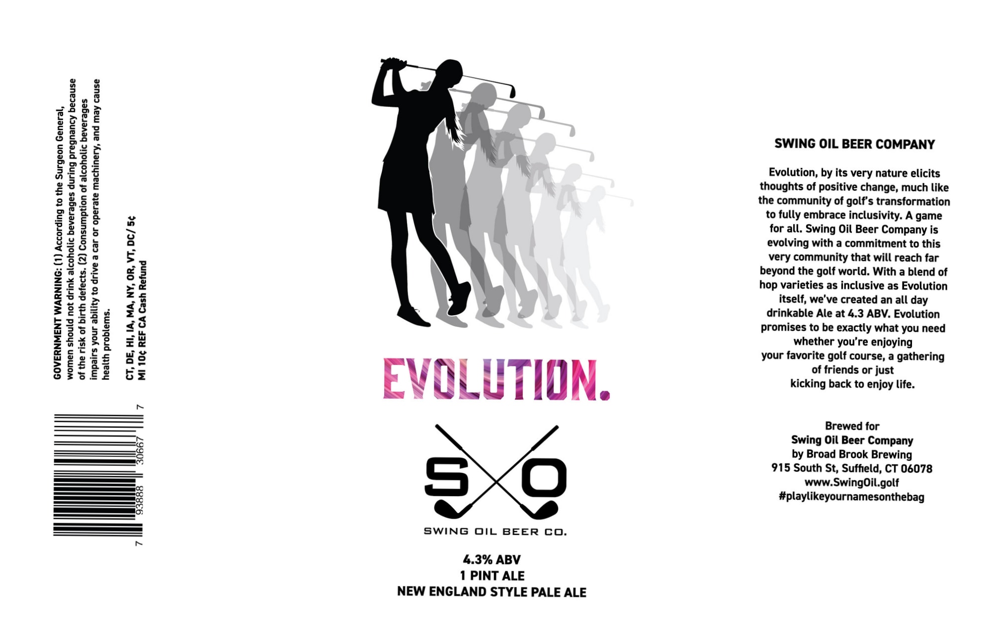 Evolution by Swing Oil Beer Co. - beer label