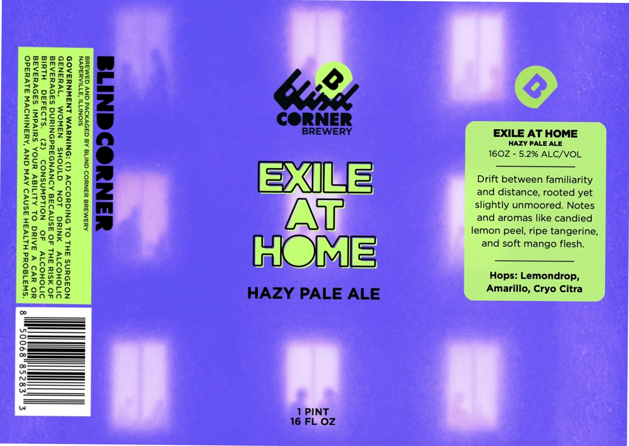 Exile at Home by Blind Corner Brewery - beer label