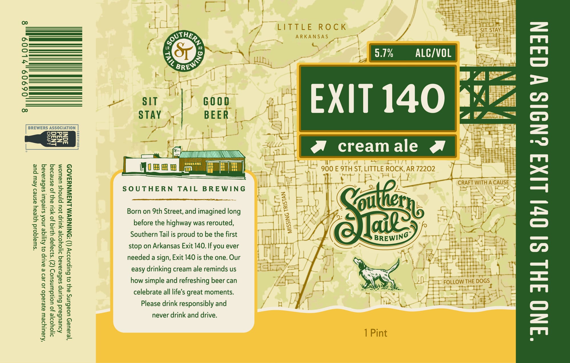 Exit 140 by Southern Tail Brewing - beer label