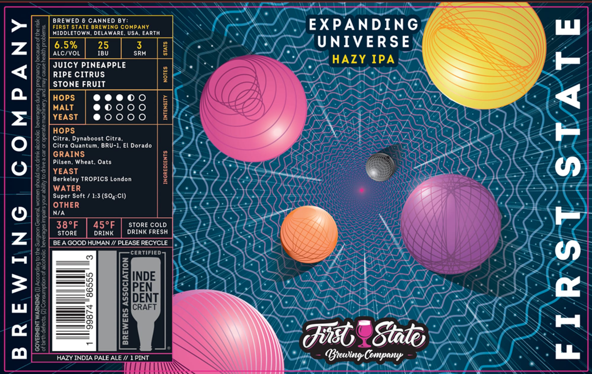 Expanding Universe by First State Brewing Company - beer label